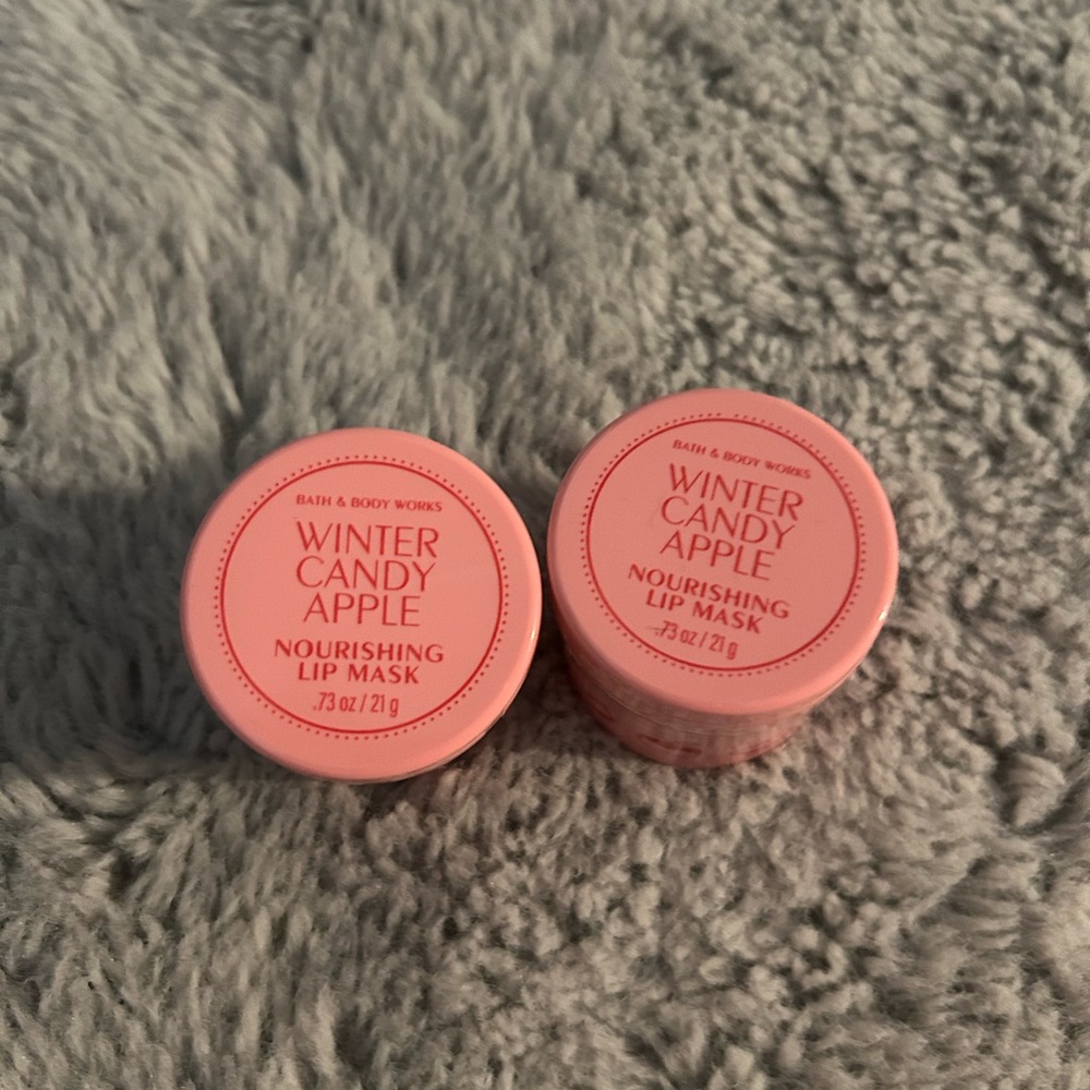 2 Winter Candy Apple Lip Mask ❄️🍎| Bath and Body Works
